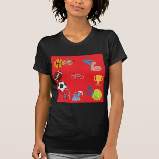 sport emoji t-shirt (Voorkant)