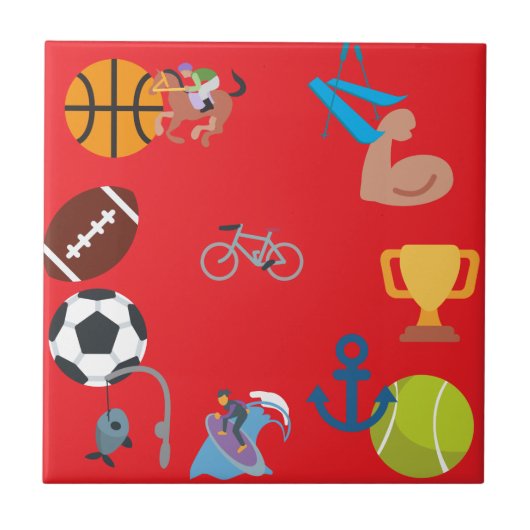 sport emoji tegeltje (Voorkant)