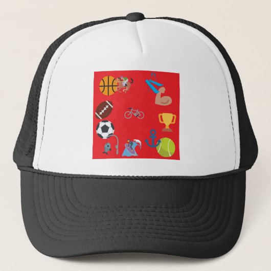 sport emoji trucker pet (Voorkant)