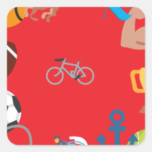 sport emoji vierkante sticker
