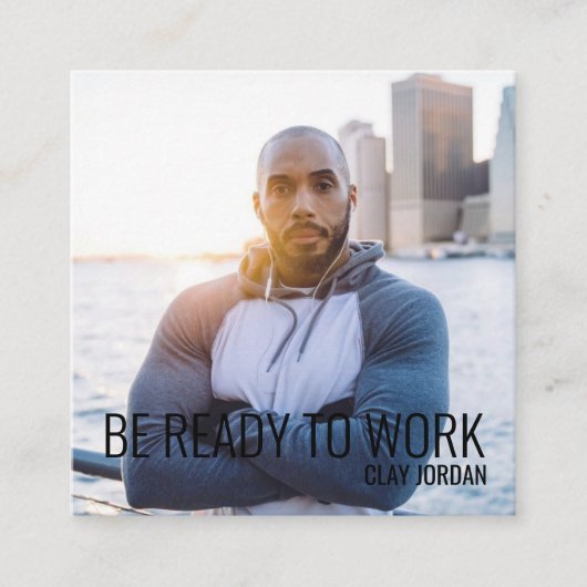 Sport Endurance Fitness Gym Personal Trainer Vierkante Visitekaartje (Voorkant)