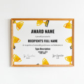 Sport Excellence Award Certificaat met trofee Poster