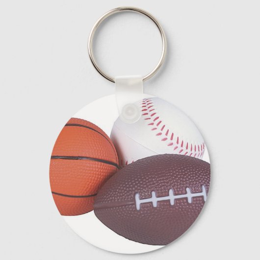 Sport Fan Gifts Basketball Baseball Football Sleutelhanger (Voorkant)