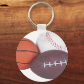 Sport Fan Gifts Basketball Baseball Football Sleutelhanger (Voorkant)