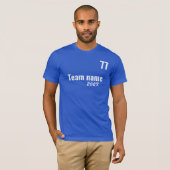 Sport Field dag Blauwe kleur Team Cheer stand Squa T-shirt (Voorkant volledig)