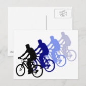 Sport - fietsen, fietsen, bijten briefkaart (Voorkant / Achterkant)