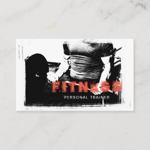 Sport Fitness Coach Personal Trainer Modern Plain Visitekaartje