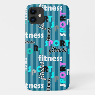Sport Fitness Helder tekstpatroon voor sportkledin Case-Mate iPhone Case