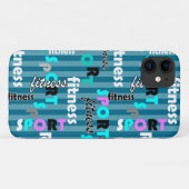 Sport Fitness Helder tekstpatroon voor sportkledin Case-Mate iPhone Case (Achterkant (horizontaal))