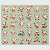Sport Fitness Kerstmis Cadeaupapier (Vlak)