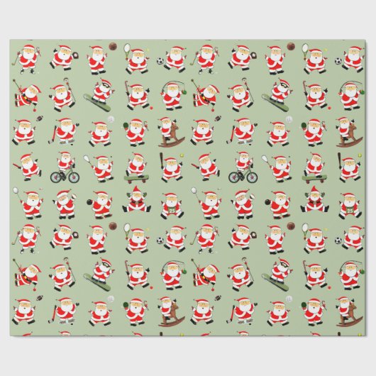 Sport Fitness Kerstmis Cadeaupapier (Zoom)