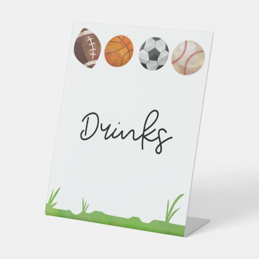 Sport Football Basketball Baseball Drinken Reclamebord Met Voetstuk (Voorkant)