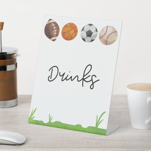 Sport Football Basketball Baseball Drinken Reclamebord Met Voetstuk (Insitu)