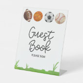Sport Football Basketball Baseball Guest Book Reclamebord Met Voetstuk (Voorkant)