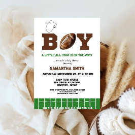 Sport Football Boy Baby shower Party Kaart