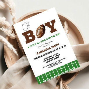 Sport Football Boy Baby shower Party Kaart