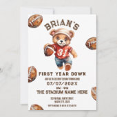 Sport football eerste jaar down boy 1e verjaardag kaart (Voorkant)