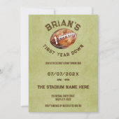 Sport football eerste jaar down boy 1e verjaardag kaart (Voorkant)