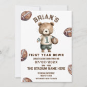 Sport football eerste jaar down boy 1e verjaardag kaart (Voorkant)