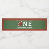 Sport, Football Eerste Verjaardag Waterfles Etiket (Enkel label)