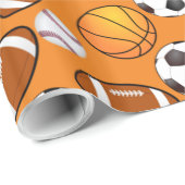Sport football honkbal basketbal cadeaupapier (Rol Hoek)