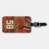 sport football model naam jersey nummer bagagelabel (Voorkant horizontaal)