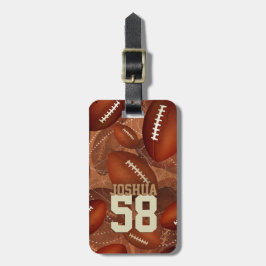 sport football model naam jersey nummer bagagelabel