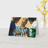 sport, Football Referee Coin Toss Kaart (Gele Bloem)