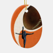  Sport, Football speler die het Koop van de Bal sc Keramisch Ornament (Achterkant)