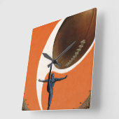  Sport, Football speler die het Koop van de Bal sc Vierkante Klok (Hoek)