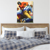  Sport, Football spelers in een game Canvas Afdruk (Insitu (Slaapkamer))