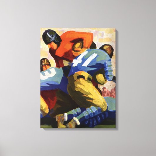  Sport, Football spelers in een game Canvas Afdruk (Voorkant)