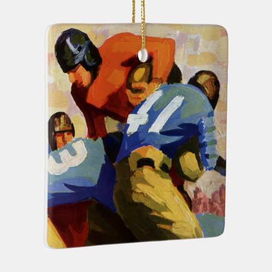  Sport, Football spelers in een game Keramisch Ornament (Rechts)