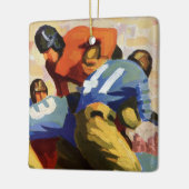  Sport, Football spelers in een game Keramisch Ornament (Links)