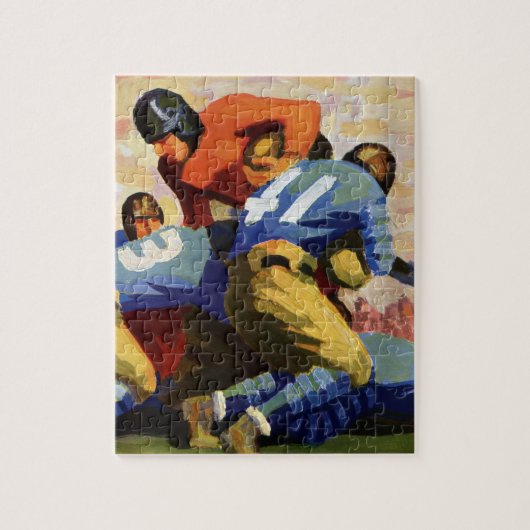 Sport, Football spelers in een game Legpuzzel (Verticaal)