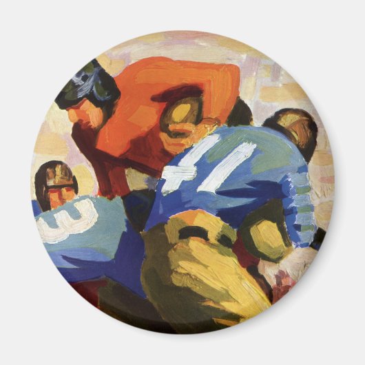  Sport, Football spelers in een game Magneet (Voorkant)