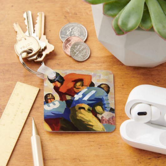  Sport, Football spelers in een game Sleutelhanger (Bureau)