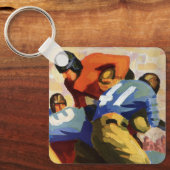  Sport, Football spelers in een game Sleutelhanger (Voorkant)