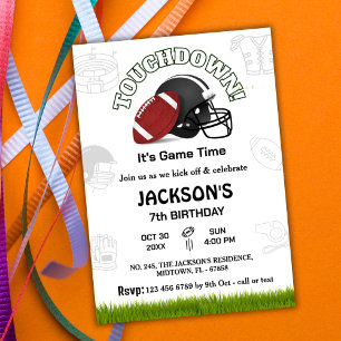 Sport football touchdown kinder gameday 7e verjaar kaart