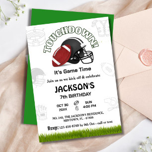 Sport football touchdown kinder gameday 7e verjaar kaart
