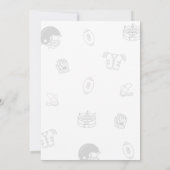 Sport football touchdown kinder gameday 7e verjaar kaart (Achterkant)