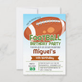 Sport Football Verjaardagsfeestuitnodiging Kaart (Voorkant)