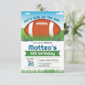 Sport Football Verjaardagsuitnodiging Kaart (Staand voorkant)