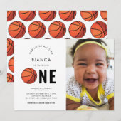 Sport Foto Basketball 1e verjaardag Kaart (Voorkant / Achterkant)