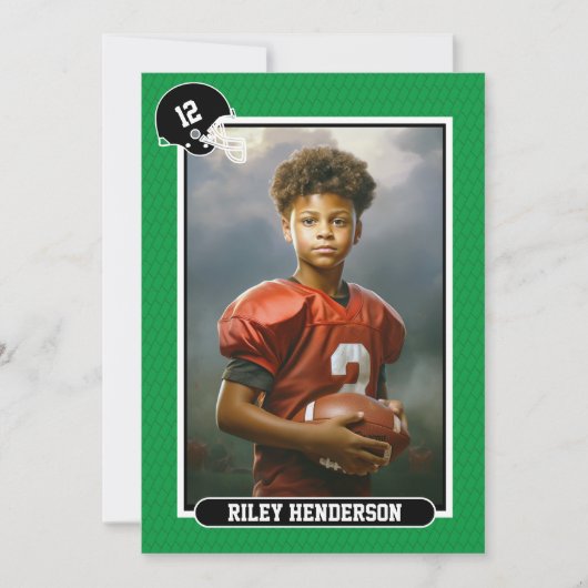 Sport Foto Football Verjaardagsfeest Kaart (Voorkant)