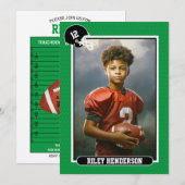 Sport Foto Football Verjaardagsfeest Kaart (Voorkant / Achterkant)