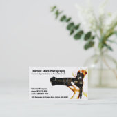 Sport Fotograaf - Man en camera Visitekaartje (Staand voorkant)