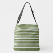 SPORT "GA GROEN EN WITTE STRIPE" CROSSBODY TAS (Achterkant)