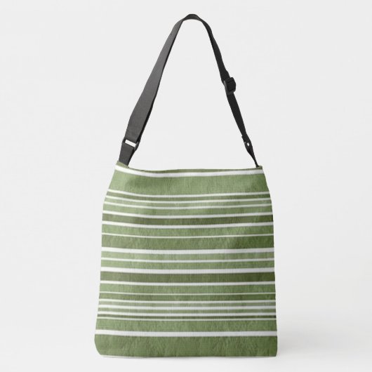 SPORT "GA GROEN EN WITTE STRIPE" CROSSBODY TAS (Achterkant)