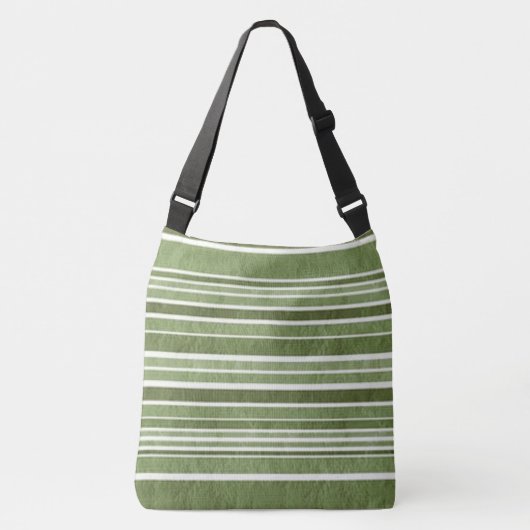 SPORT "GA GROEN EN WITTE STRIPE" CROSSBODY TAS (Voorkant)